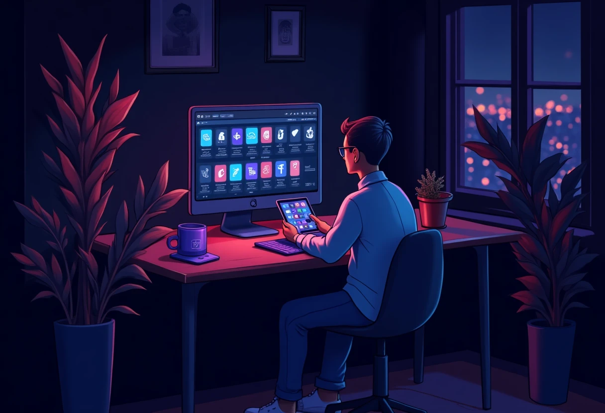 Freelancer utilizando una app de presupuesto