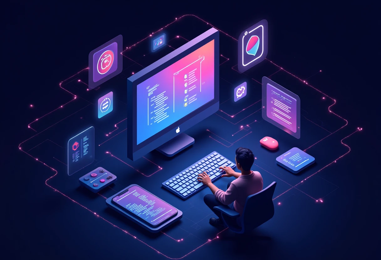 Secure digital network illustration