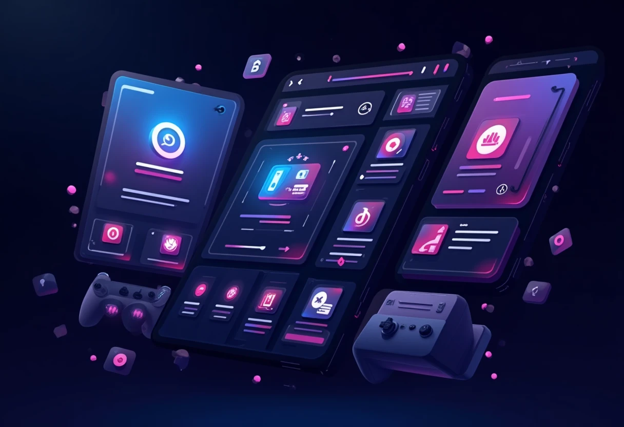Interfaz de app de streaming premium